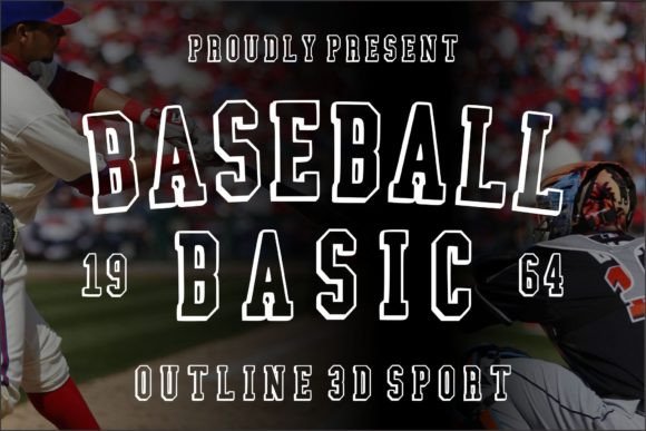 Baseball Basic Display Font for Crafters and Product Makers