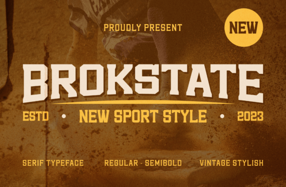 Brokstate Display Font for Small Business Branding