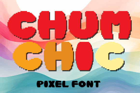 Chumchic Pixel Display Font for Bold Website Headlines
