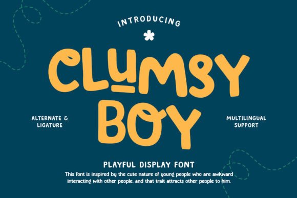 Clumsy Boy Font for Playful Craft and Whimsical Product Designs