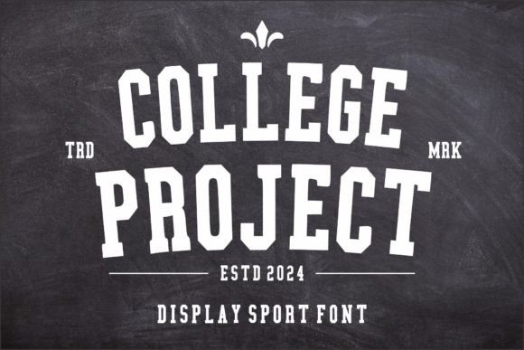 College Project Font: Bold Display Type for Sports Campaigns