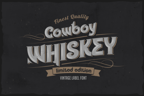 Cowboy Whiskey Display Font for Small Business Branding