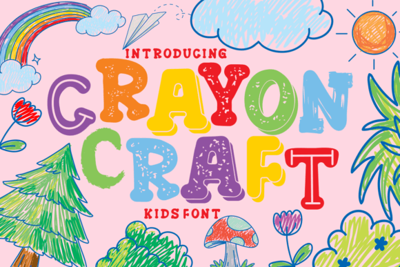 Crayon Craft: A Playful Display Font for Hand-Drawn Web Design