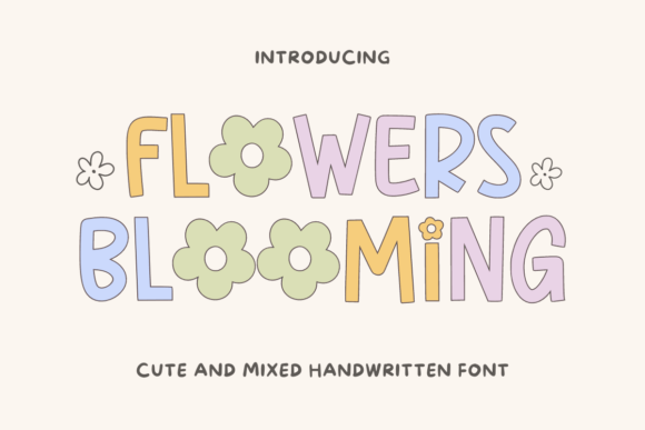 Flowers Bloooming Font Review: A Cute Display Typeface for Spring Branding