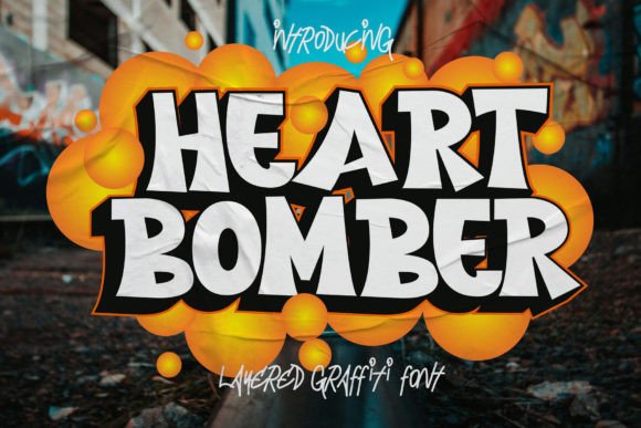 Heart Bomber: A Graffiti-Inspired Display Font for Bold Web Design