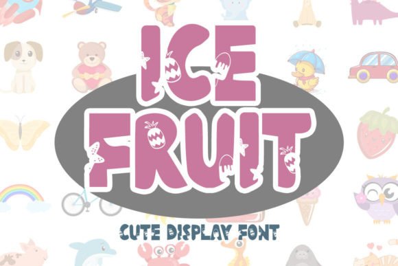 Ice Fruit Display Font for Handmade Labels and Craft Designs