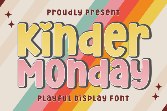 Kinder Monday: A Playful Display Font for Editorial Design
