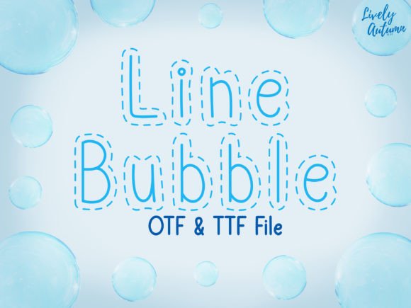 Line Bubble: A Playful Display Font for Editorial Design and Creative Content