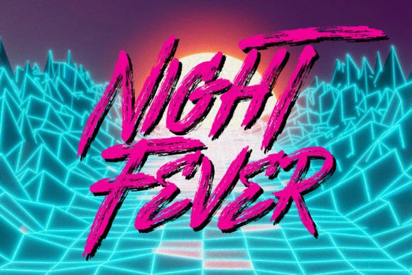 Night Fever: A Retro Script Display Font for Bold Branding