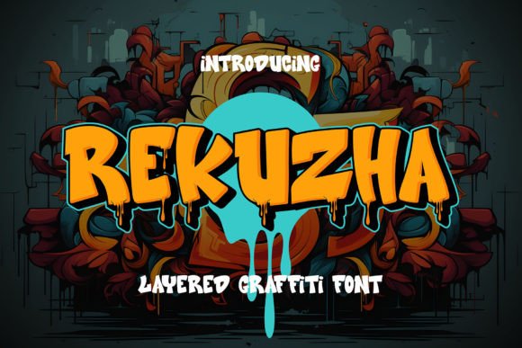 Rekuzha: A Bold 3D Layered Graffiti Font for Marketers