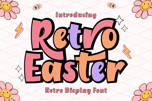 Retro Easter Font: A Bold Display Typeface for Whimsical Designs