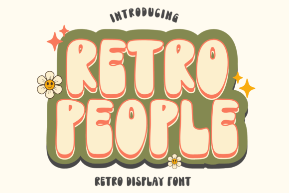 Retro People Font: A Cute and Cool Display Typeface for Handmade Products