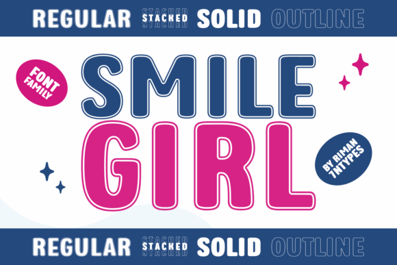 Smile Girl Display Font for Handmade Labels and Packaging Design