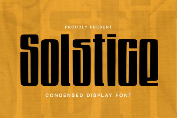 Solstice Display Font for Handmade Labels and Shop Branding