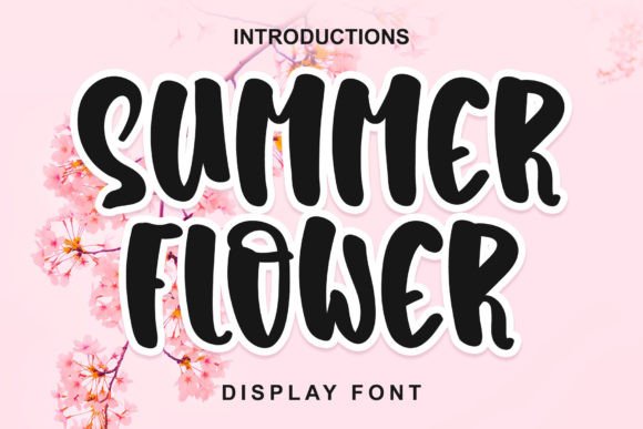 Summer Flower Display Font for Playful Campaign Visuals