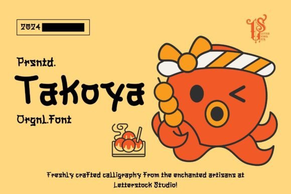 Takoya: A Hand-Drawn Display Font for Elegant Branding