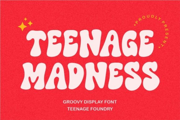 Teenage Madness: A Groovy Display Font for Retro Branding and Packaging