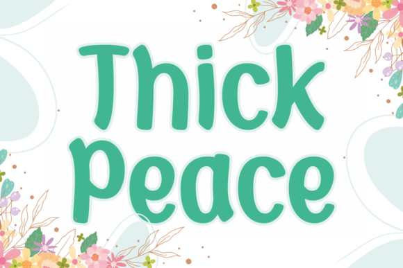 Thick Peace Display Font for Handmade Product Design