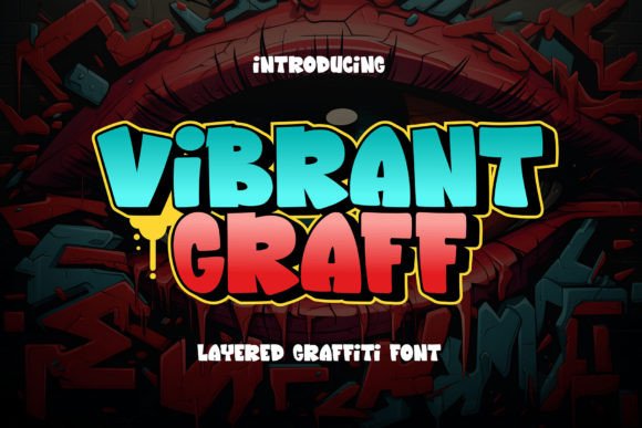 Vibrant Graff Font: Bold Display Lettering for Creative Crafts