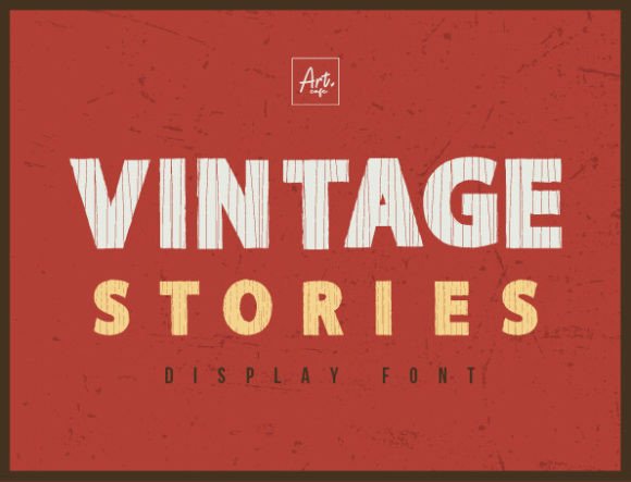 Vintage Stories Display Font for Elegant Web Branding